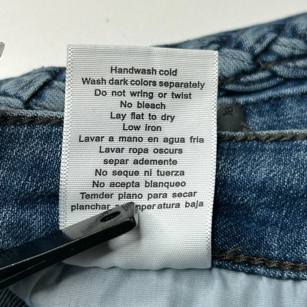 Judy Blue Wide Leg Crop Jeans Women’s 7/28 Medium Wash Braided Side 30x23.5 - Picture 11 of 14